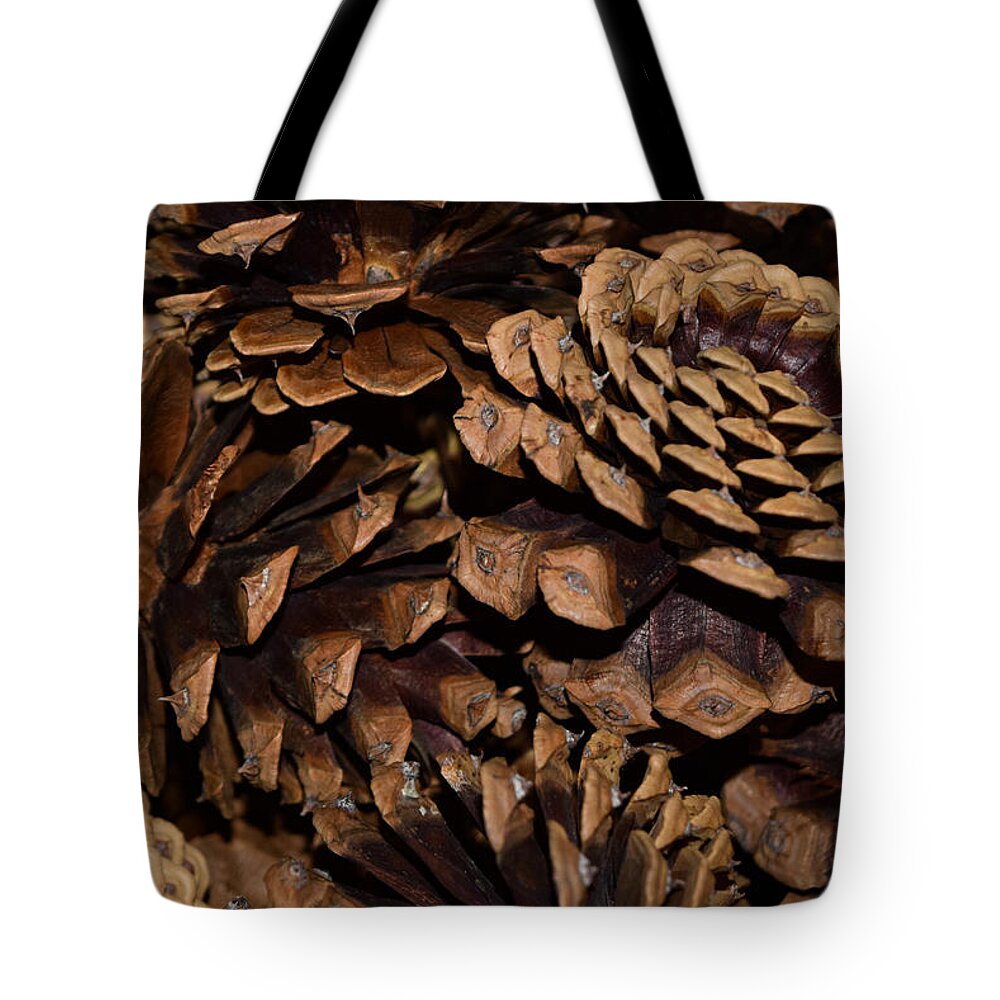Pine Tote Bag featuring the photograph Pine Cones by Bonny Puckett