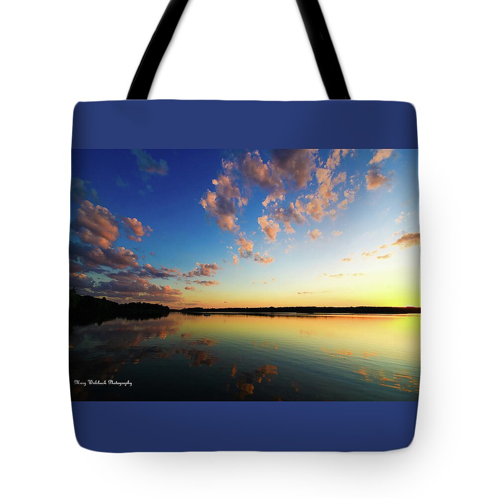 Sunset Tote Bag featuring the photograph Pink Cloud Sunset by Mary Walchuck