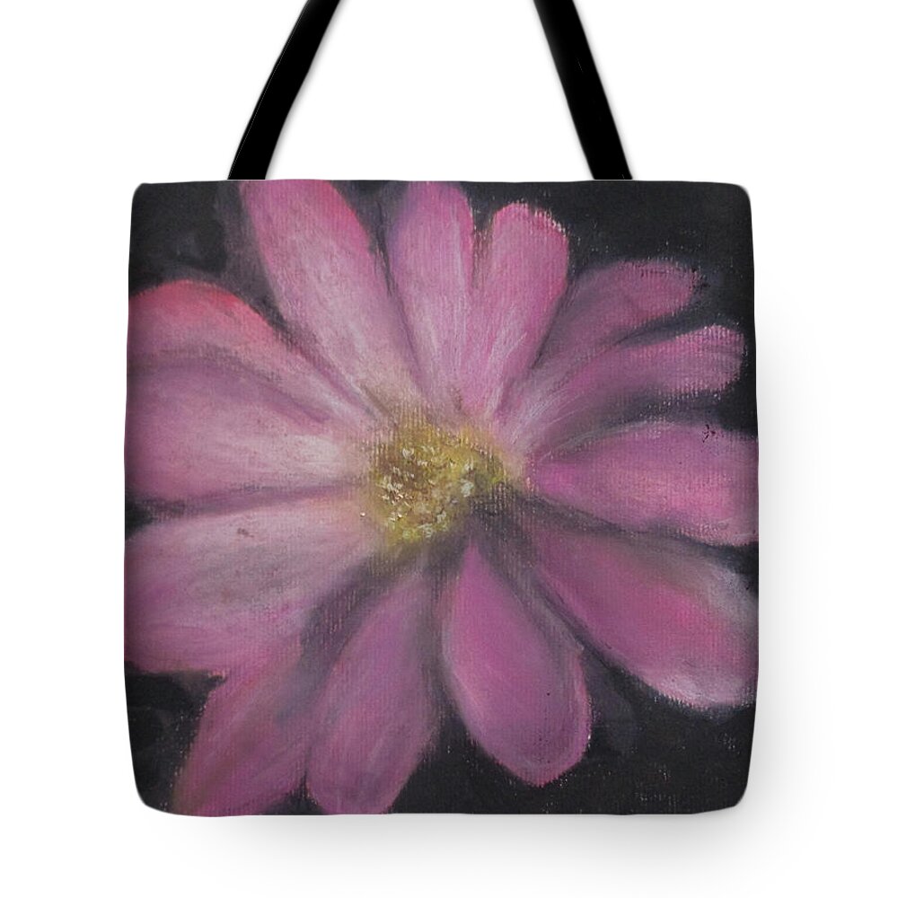 Flower Tote Bag featuring the painting Pink Flower by Jen Shearer