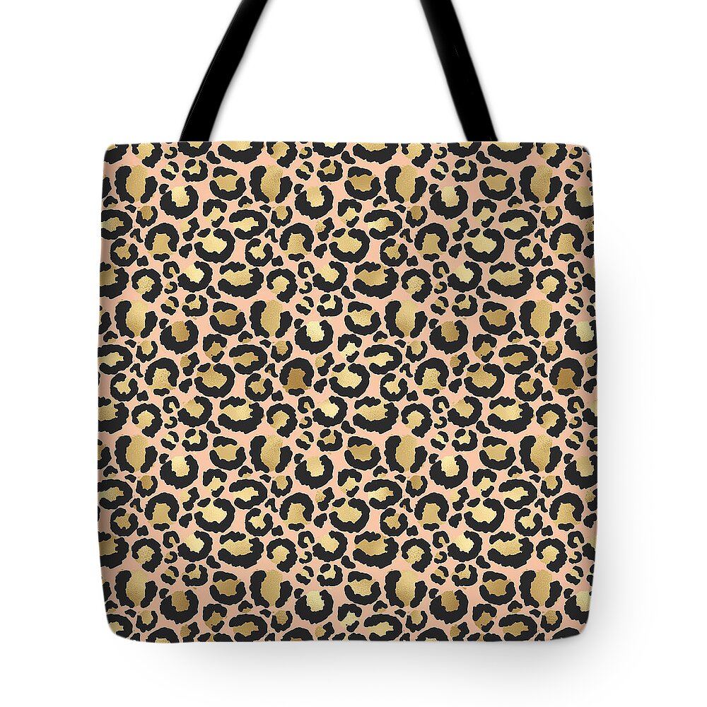 Pink Tote Bag featuring the photograph Blush Pink Leopard Fur Pattern Big by Carrie Ann Grippo-Pike