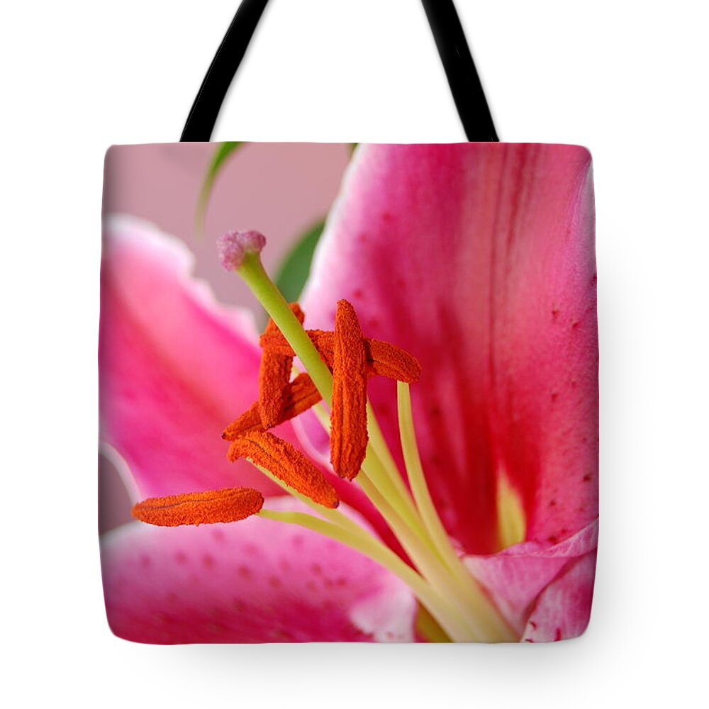 Lily Tote Bag featuring the photograph Pink Lily 6 by Amy Fose