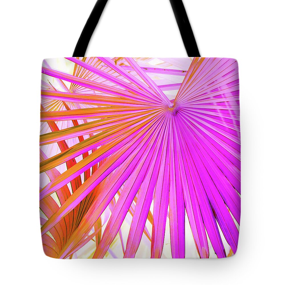 Trees Tote Bag featuring the photograph Pink Orange Palmettos by Missy Joy