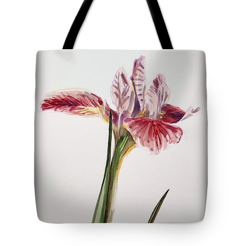 Flower Tote Bag featuring the painting Pink Orchid by George Cret