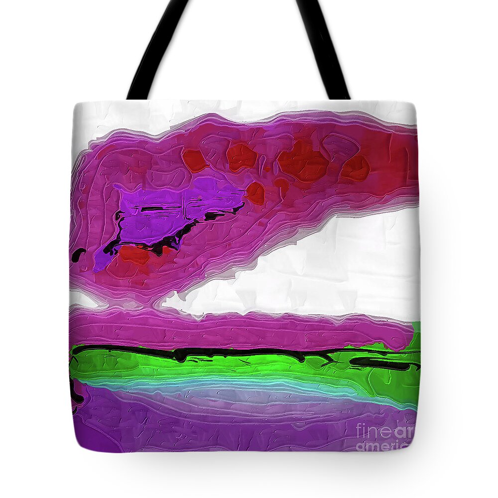 Digital-painting Tote Bag featuring the painting Pink Sherbert by Kirt Tisdale