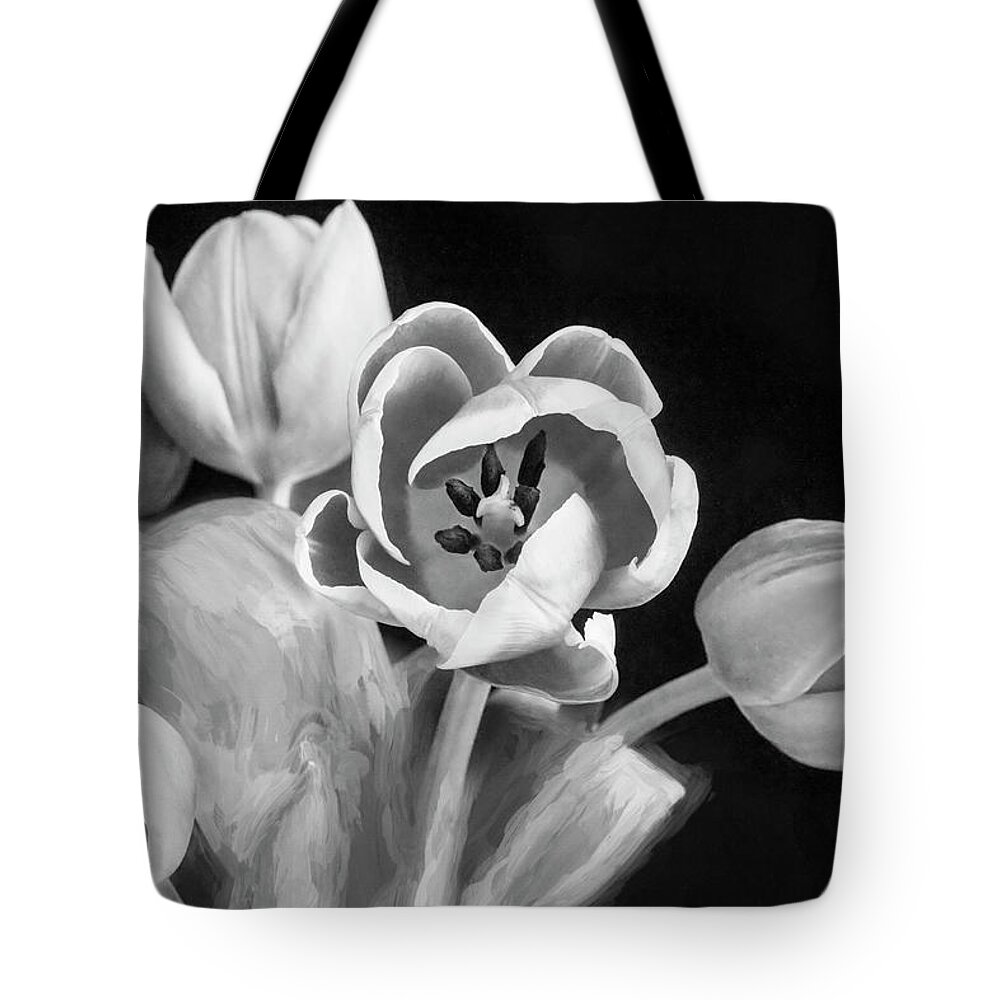 Tulips Tote Bag featuring the photograph Pink Tulips Pink Impression X106 by Rich Franco