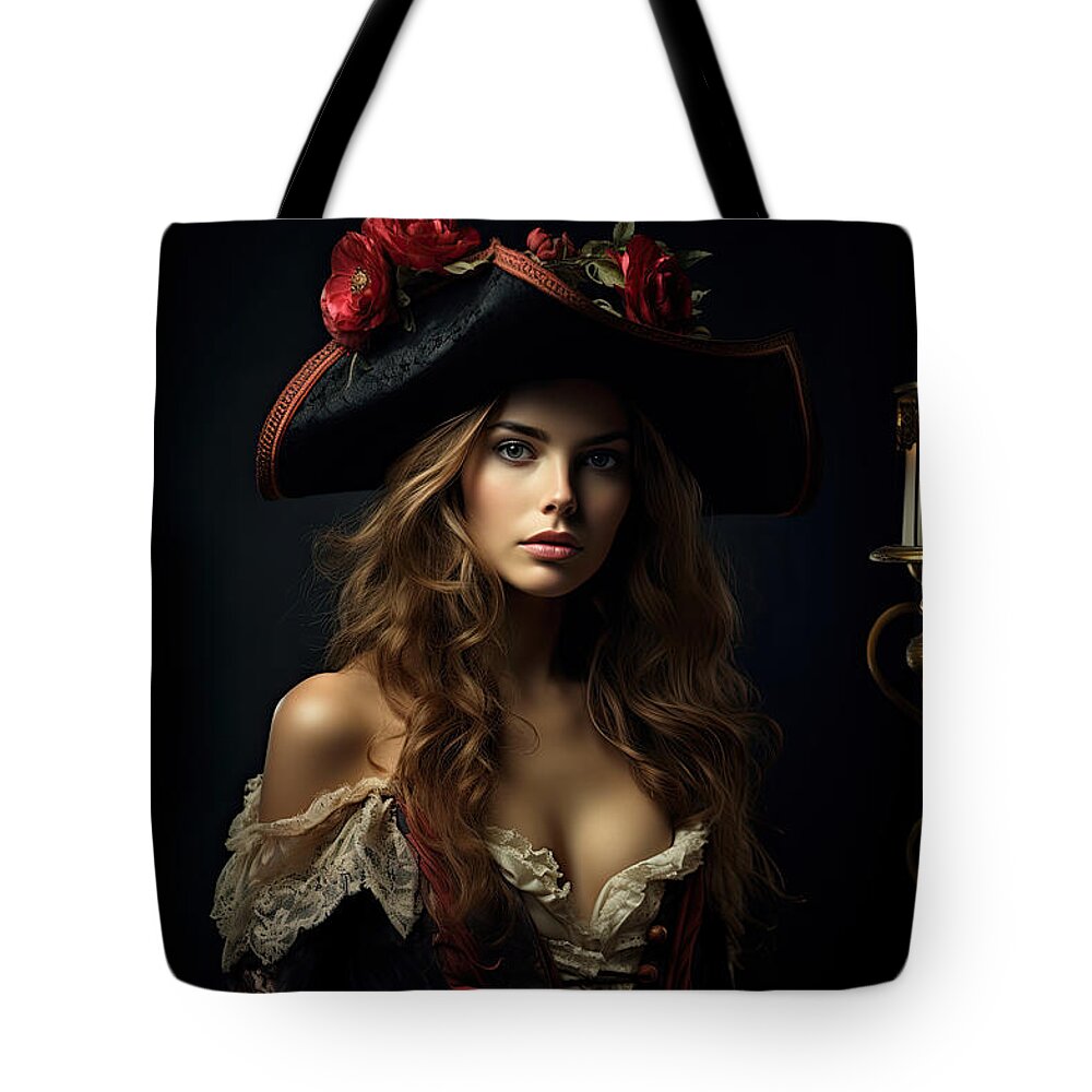 Pirate Woman Tote Bags