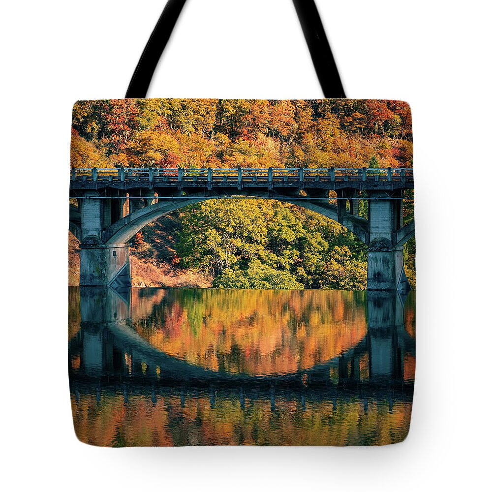 Tpeak Photos Tote Bag featuring the photograph Pit 3 Autumn by Mike Lee