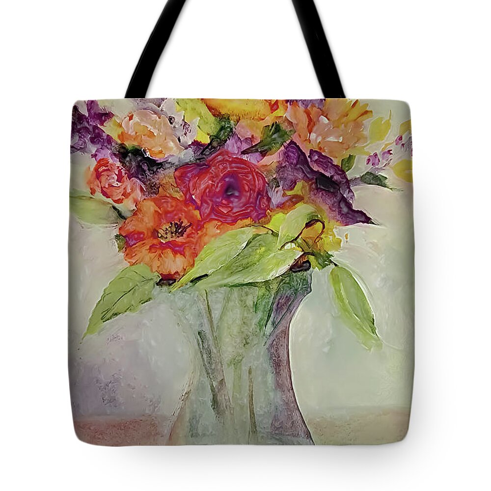Placid Tote Bag featuring the painting Placid by Lisa Kaiser