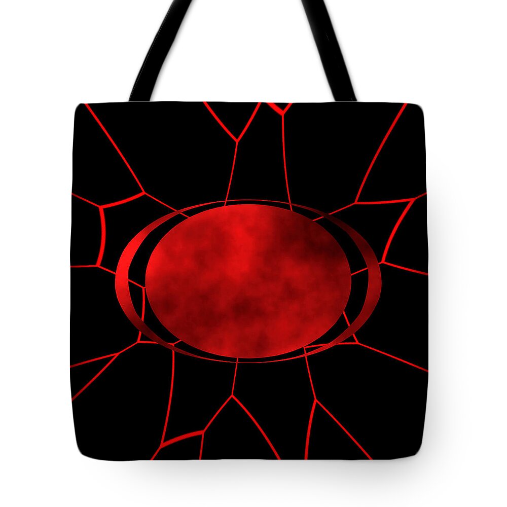 Abstract Tote Bag featuring the digital art Planet Electra - Abstract by Ronald Mills
