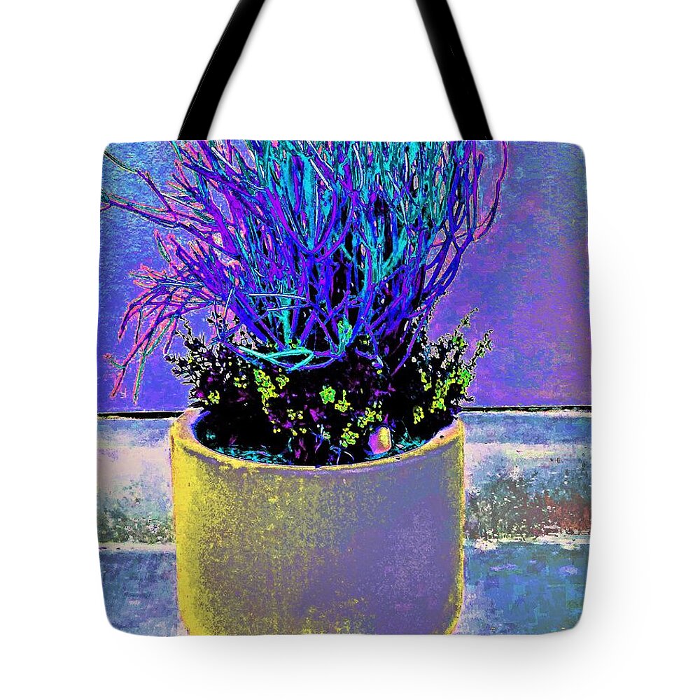Plant. Color Tote Bag featuring the photograph Plant a la Painting by Andrew Lawrence
