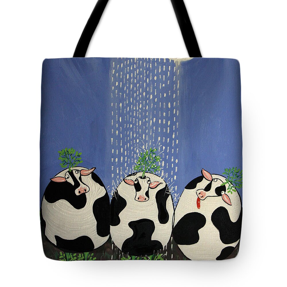 100% Plant Based Beef Tote Bag featuring the painting Plant Based Beef by Anthony Falbo