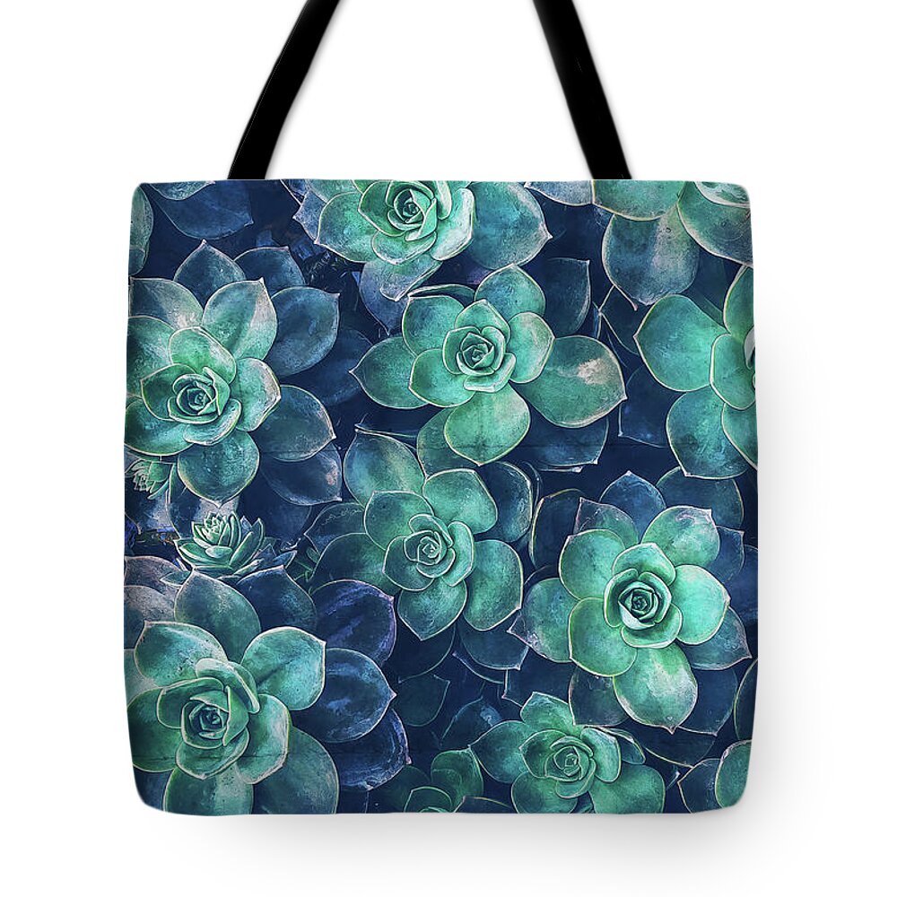 Plants Tote Bag featuring the photograph Plants of Blue And Green by Phil Perkins