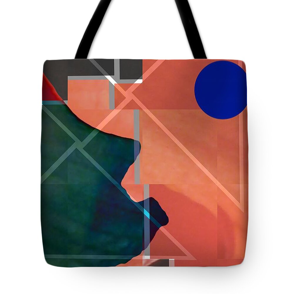 Abstract Tote Bag featuring the digital art Plots of Land by Jeremiah Ray