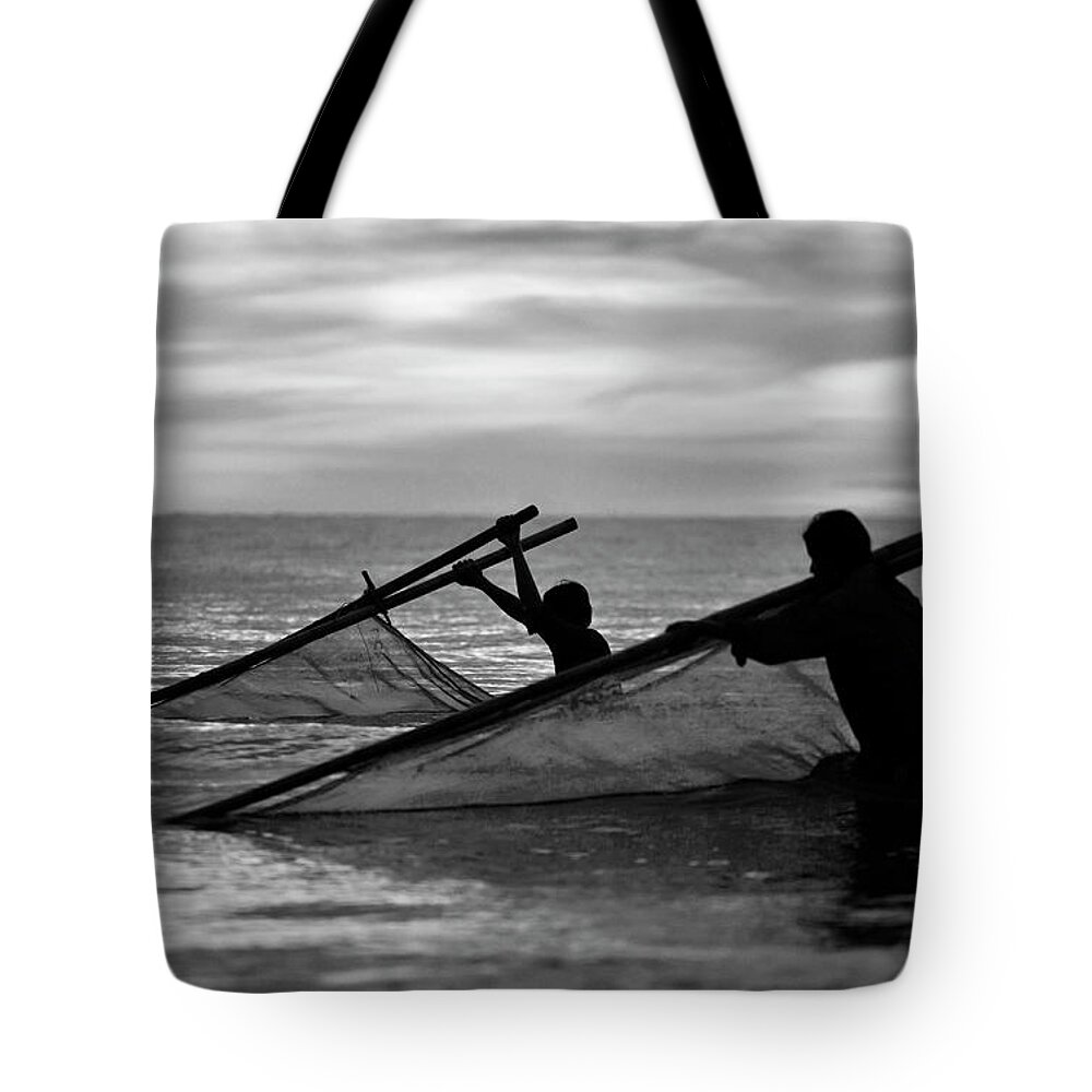 Thailand Tote Bag featuring the photograph Plowing the Sea - Thailand by Craig Lovell