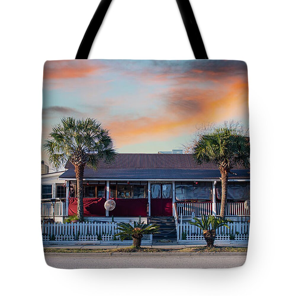 Poe's Tavern Tote Bag featuring the photograph Poe's Tavern - Middle Street - Sullivan's Island South Carolina by Dale Powell