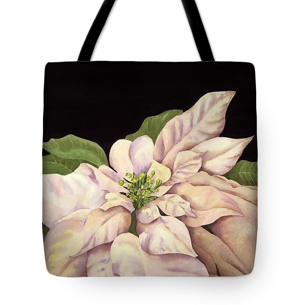 Poinsettia Tote Bag featuring the painting Poinsettia by Albert Massimi