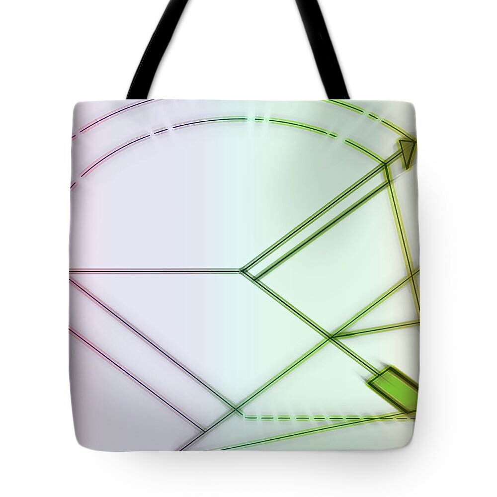 Digital Art Tote Bag featuring the digital art Point-Out Projection by Luc Van de Steeg