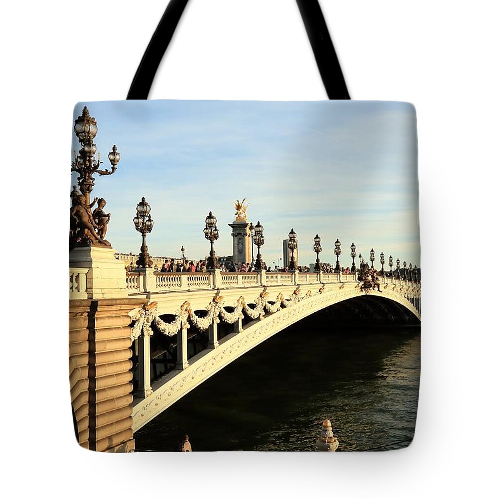 Pont Alexandre Iii Tote Bag featuring the photograph Pont Alexandre III by Mingming Jiang