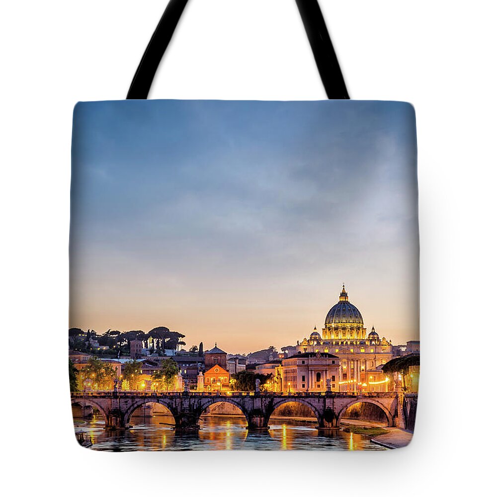 Rome Tote Bag featuring the photograph Ponte Sant' Angelo by Alexios Ntounas