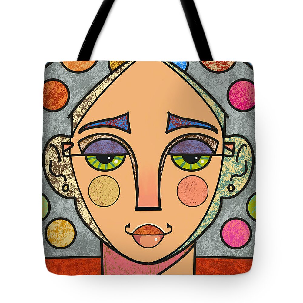 Pop Tote Bag featuring the painting pOp by Oscar Ortiz