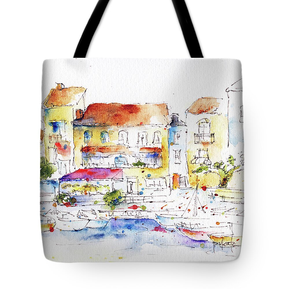 Impressionism Tote Bag featuring the painting Port Of Cassis by Pat Katz