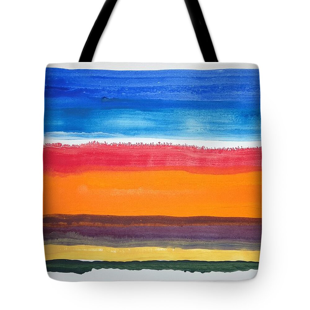 Watercolor Tote Bag featuring the painting Portland Light by John Klobucher