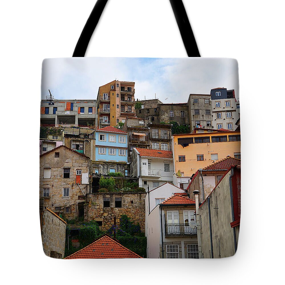 Richard Reeve Tote Bag featuring the photograph Porto Homes by Richard Reeve