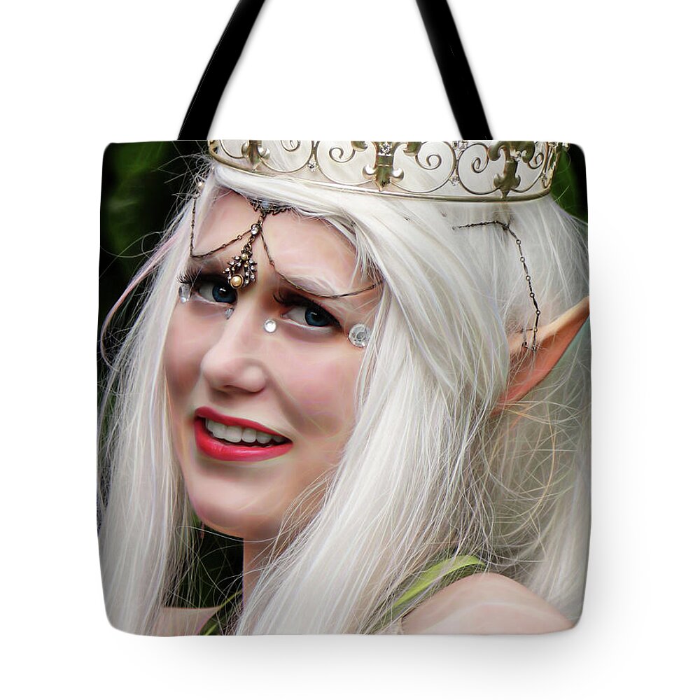 Elf Tote Bag featuring the photograph Portrait of a Elvin Princess by Jon Volden