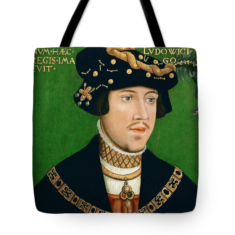 Hans Krell Tote Bag featuring the painting Portrait of King Louis II of Hungary by Hans Krell