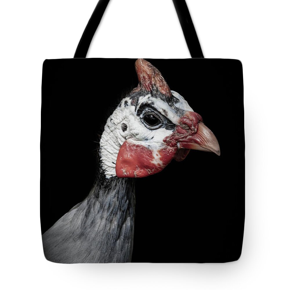 Portrait Tote Bag featuring the digital art Portrait young turkey by Marjolein Van Middelkoop