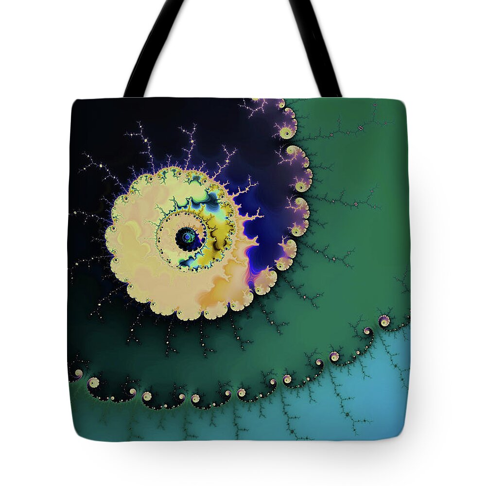Abstract Tote Bag featuring the digital art Power Centre by Manpreet Sokhi