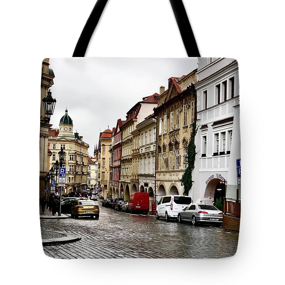  Tote Bag featuring the photograph Prague Streets by Dennis Richardson