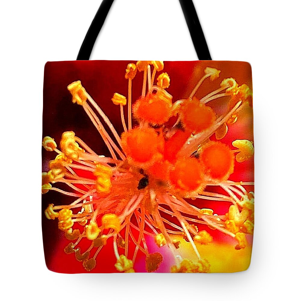 Stamens Tote Bag featuring the photograph Precious Stamens by VIVA Anderson