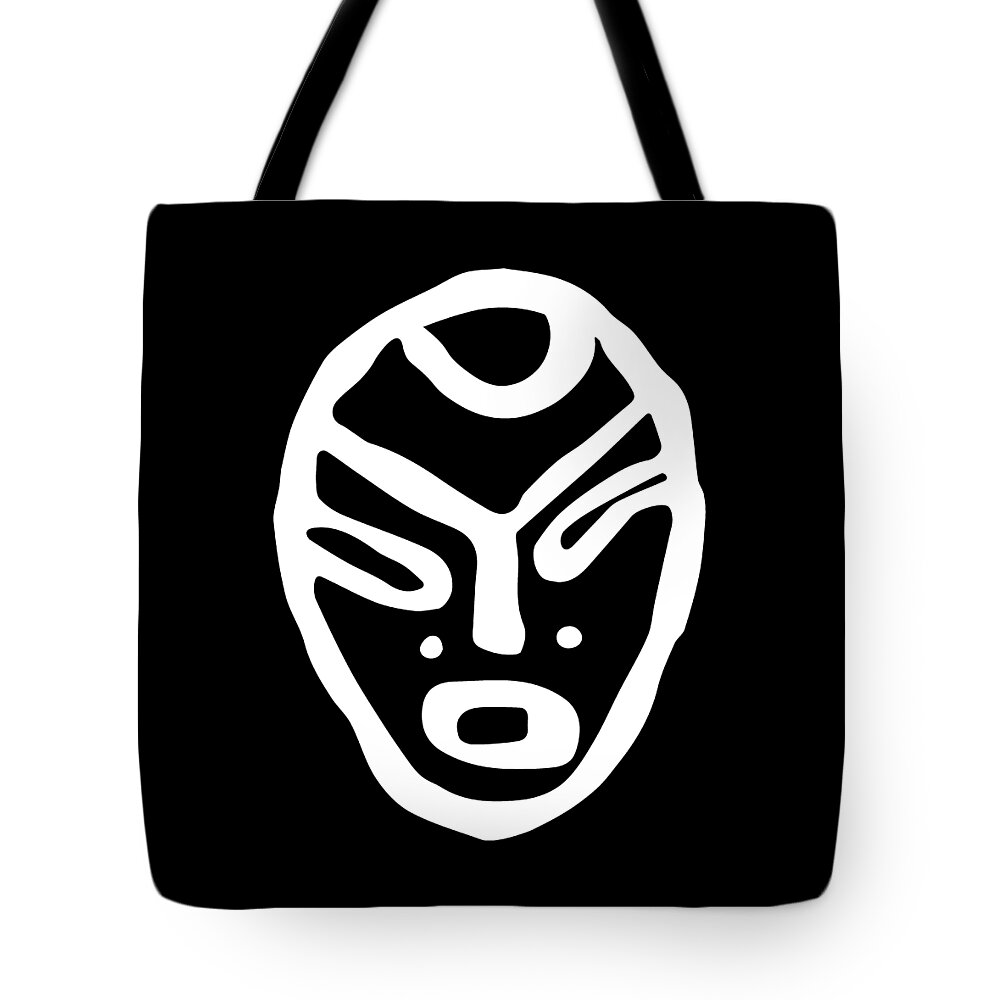 Petroglyph Tote Bag featuring the digital art Prehistoric Stone Drawing, Face by Cu Biz