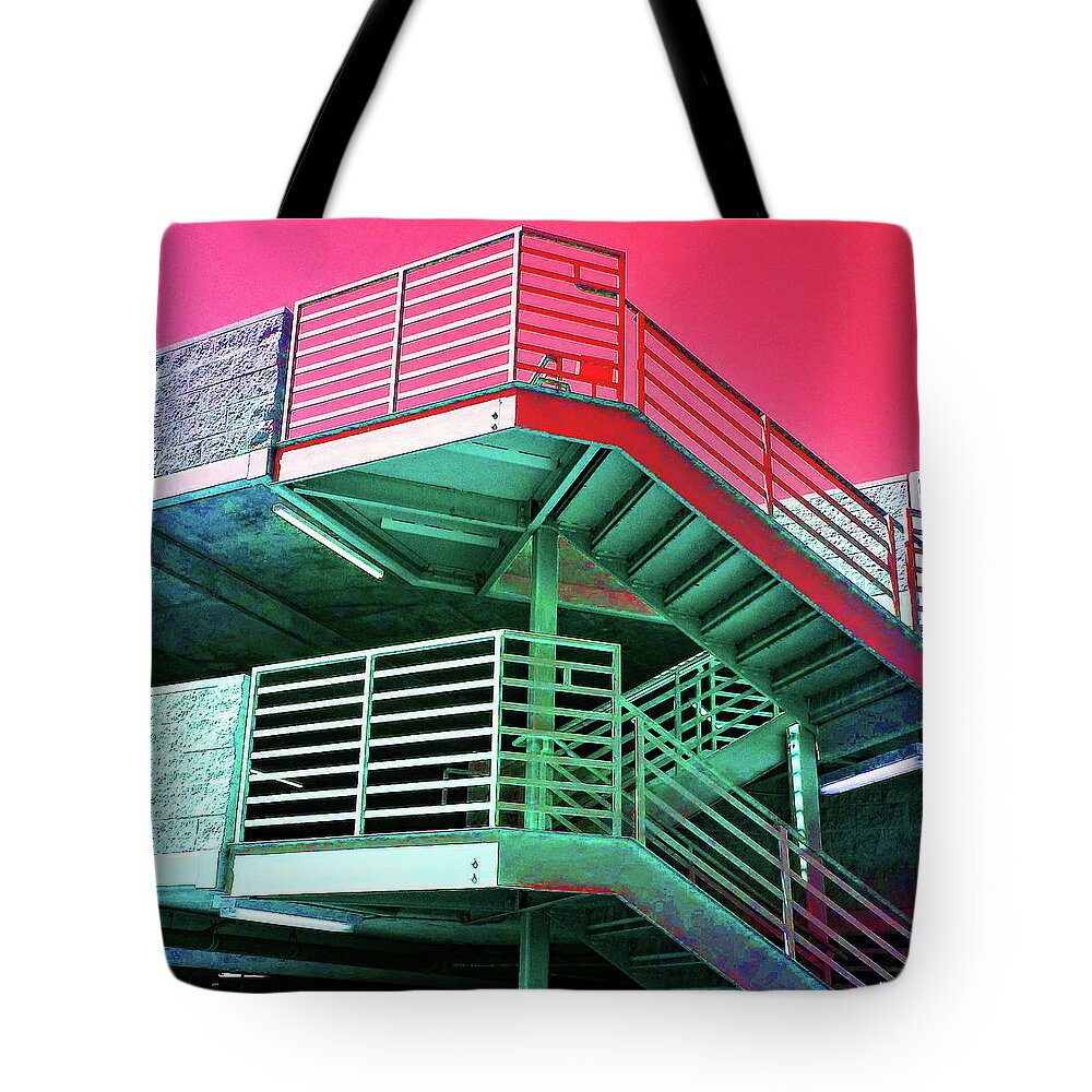 Architecture Tote Bag featuring the photograph Pretty Parking by Andrew Lawrence