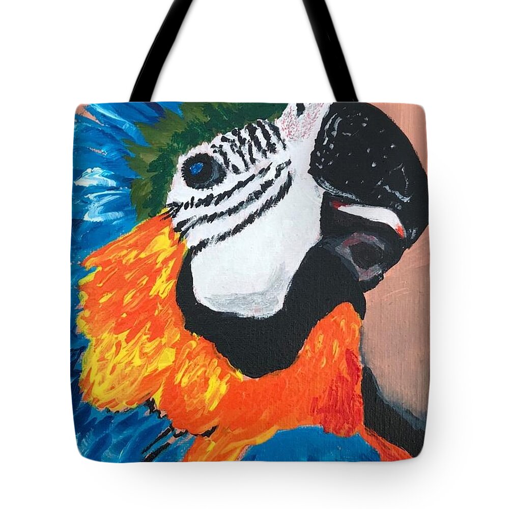 Pets Tote Bag featuring the painting Pretty Polly by Kathie Camara