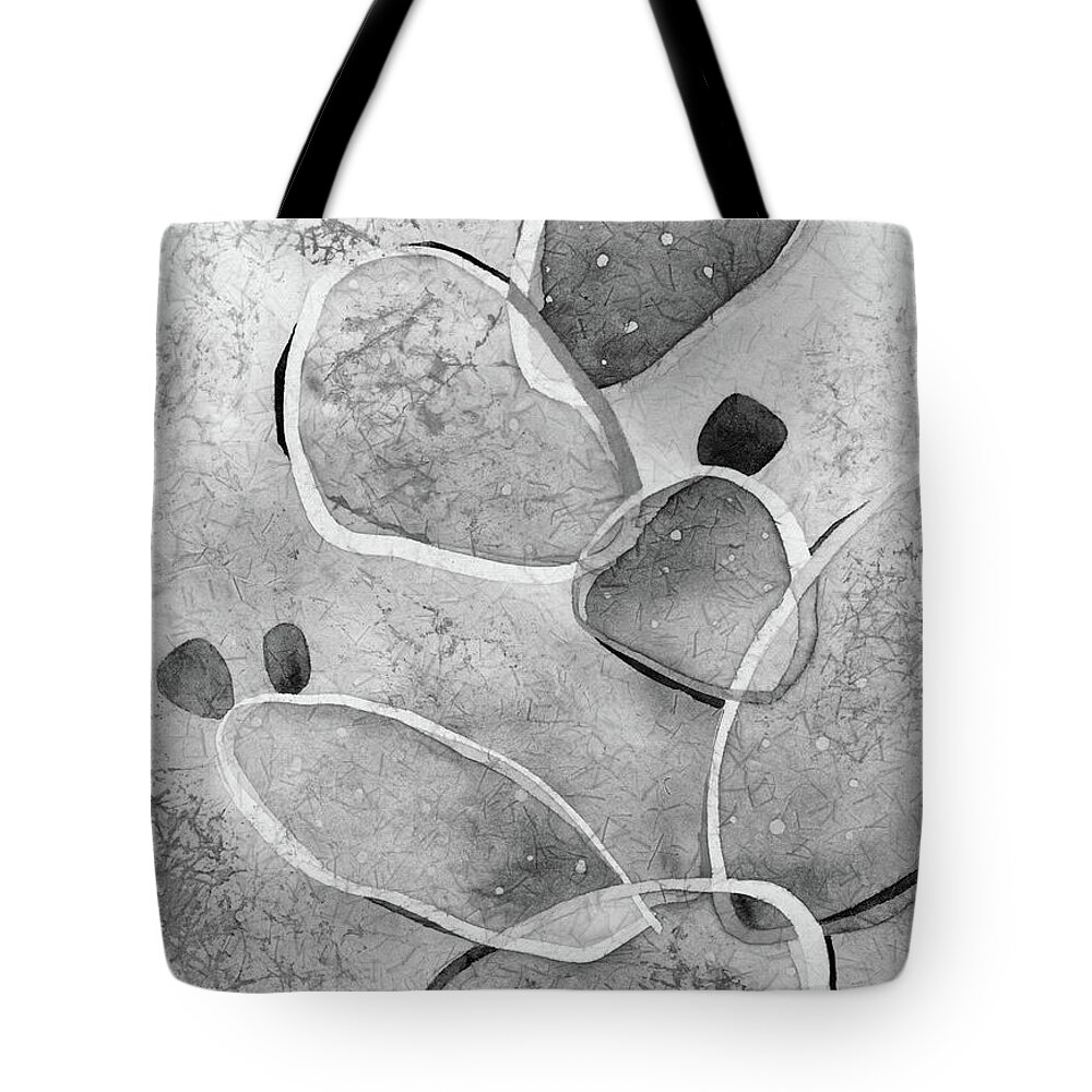 Cactus Tote Bag featuring the painting Prickly Pizazz 1 in Black and White by Hailey E Herrera