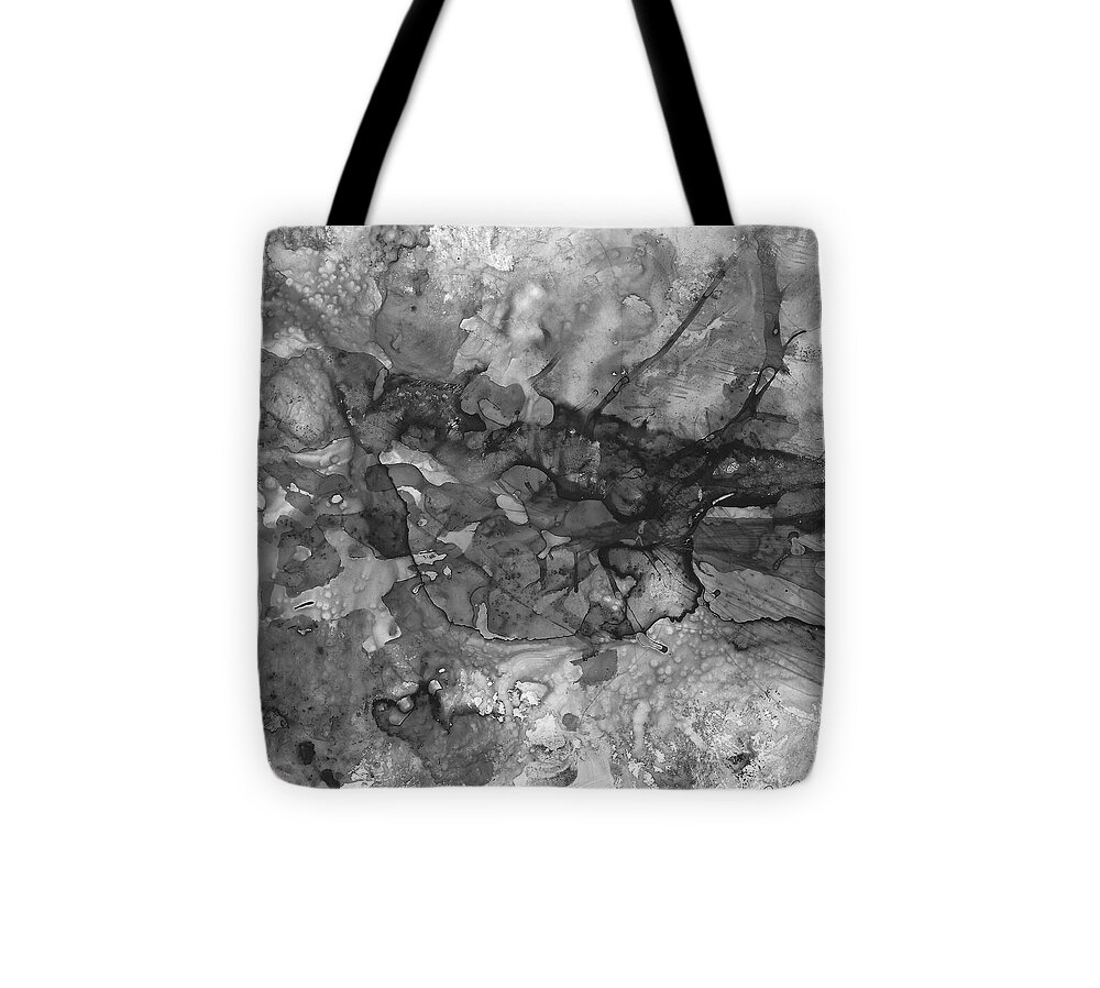 Expressive Tote Bag featuring the painting Primordia #1 by Gail Marten