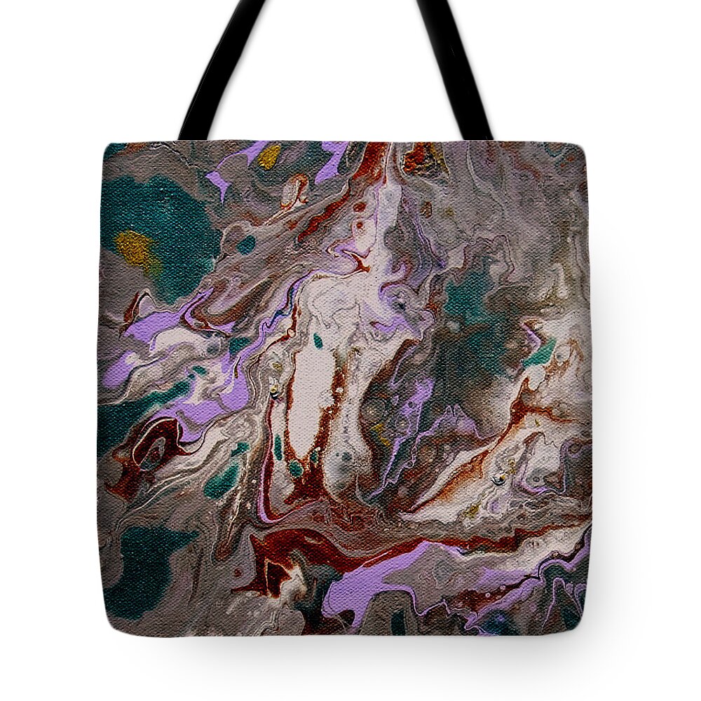 Primordial Tote Bag featuring the painting Primordial Soup by Vallee Johnson