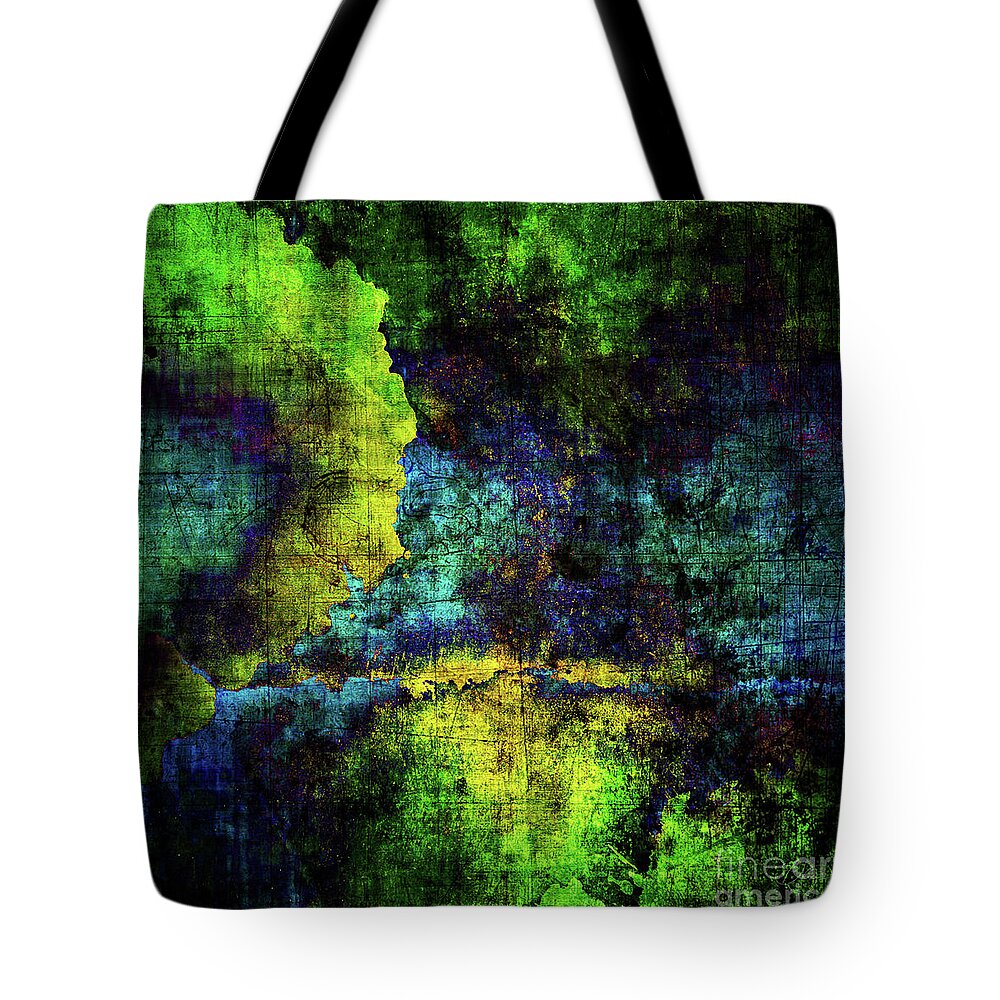 Primordial Soup Tote Bag featuring the digital art Primordial Soup by Neece Campione
