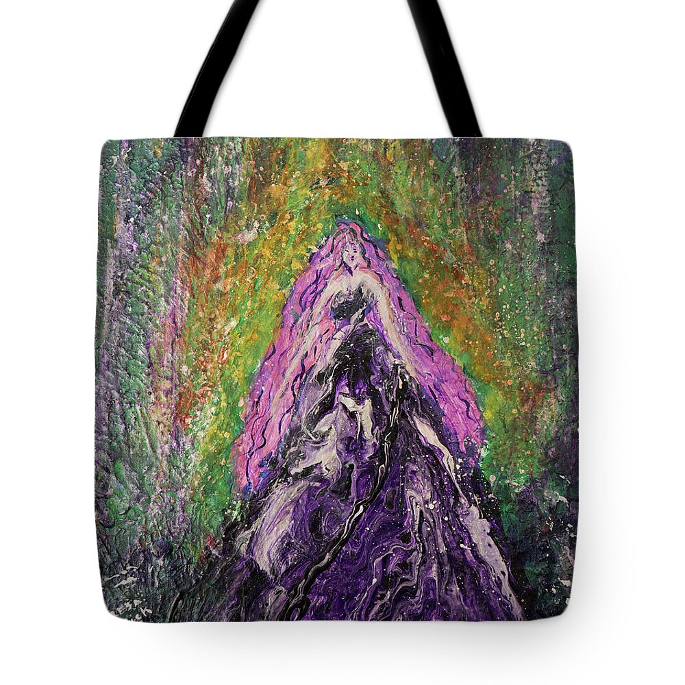 Princess In The Forest Tote Bag featuring the painting Princess in the Forest by Tessa Evette