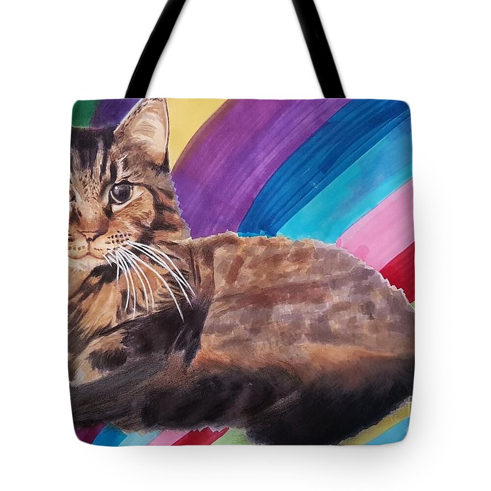 Cats Tote Bag featuring the painting Princess Lily by Cassy Allsworth