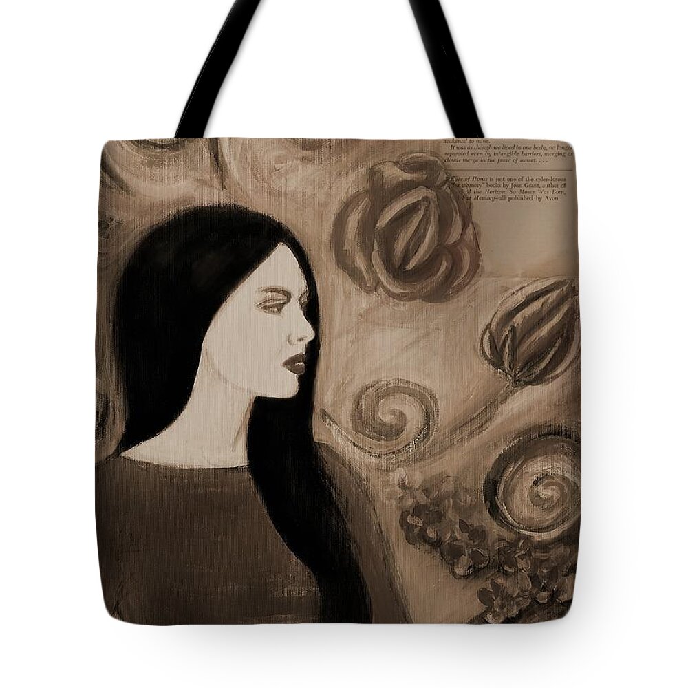 Lady Tote Bag featuring the painting Princess Of Roses by Leonida Arte