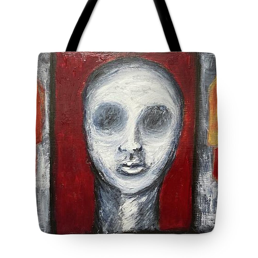 Head Tote Bag featuring the painting Progression 2 by David Euler