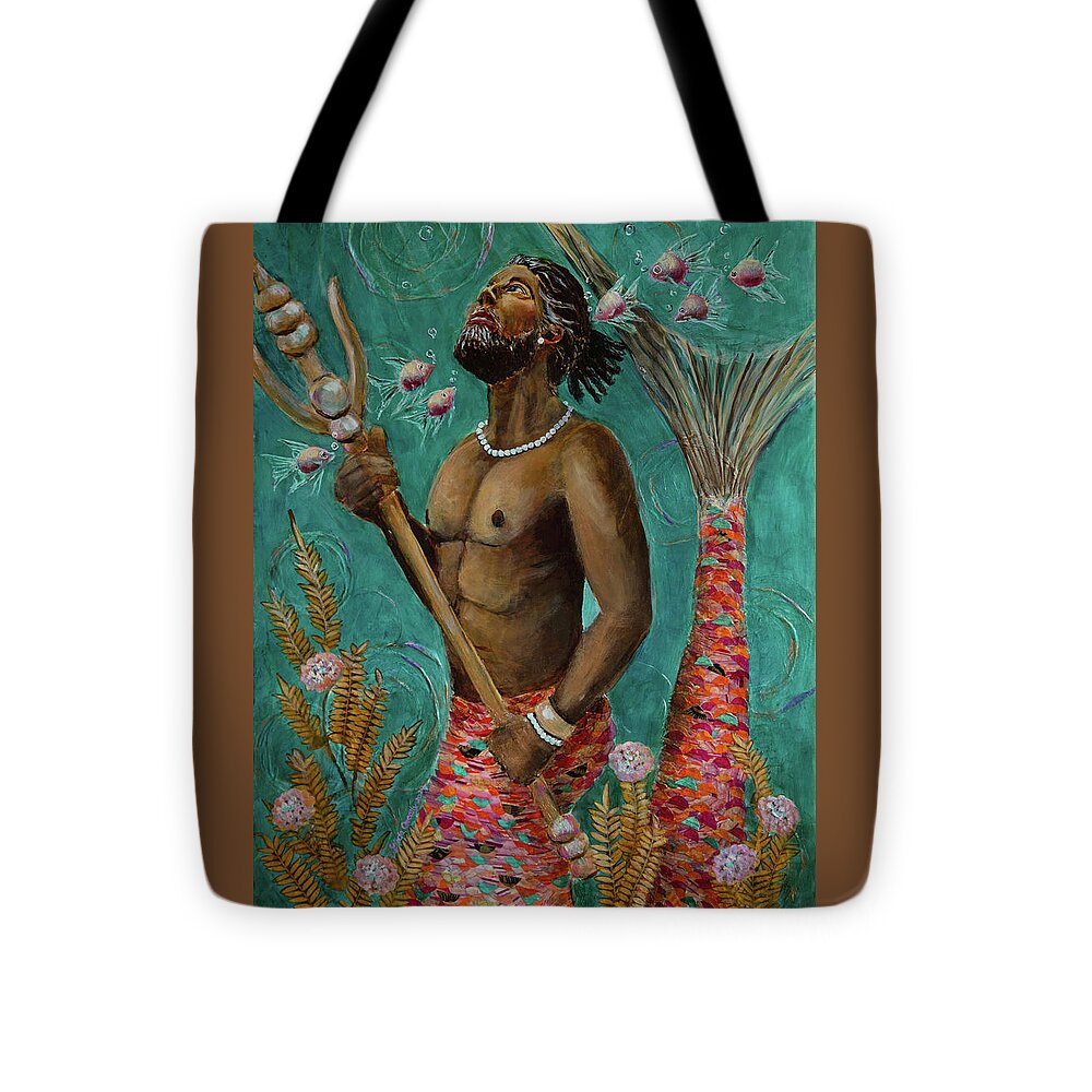 Protector Tote Bag featuring the painting Protector by Linda Queally by Linda Queally