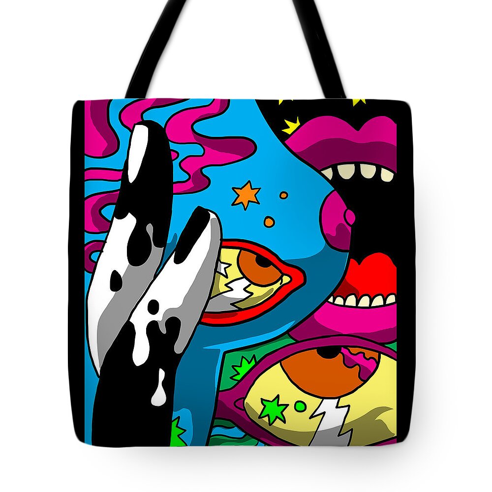 Psychedelic Abstract Hippy Trippy Art Tote Bag by Michael Praxmarer - Fine  Art America
