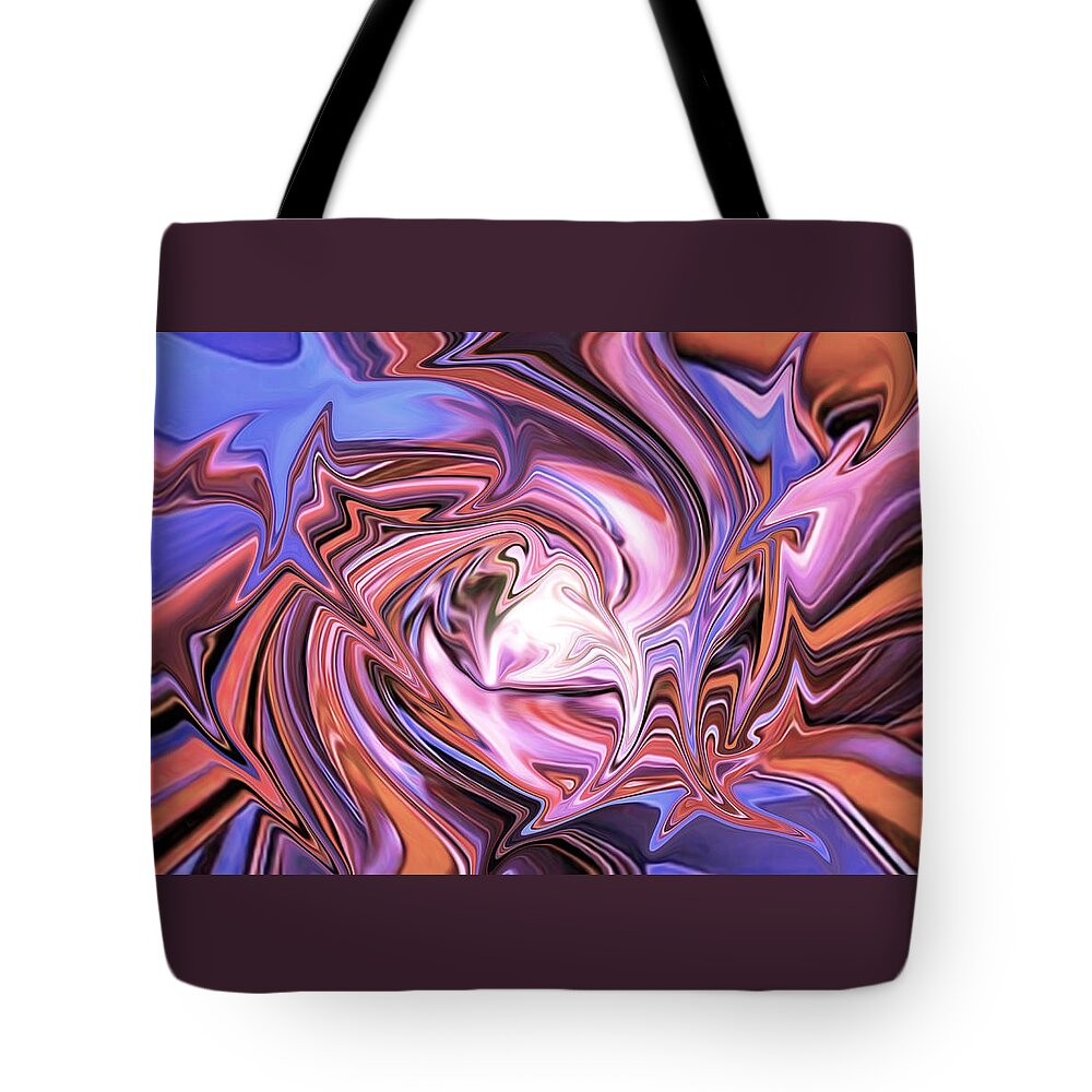 Digital Tote Bag featuring the digital art Psychedelic Flashback by Ronald Mills