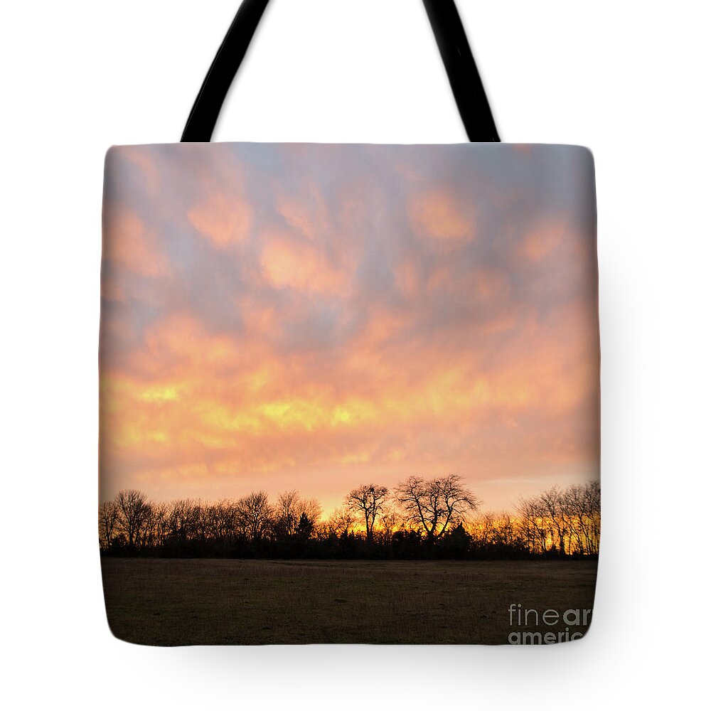 Sunset Tote Bag featuring the photograph Puff Sky 2 by Cheryl McClure