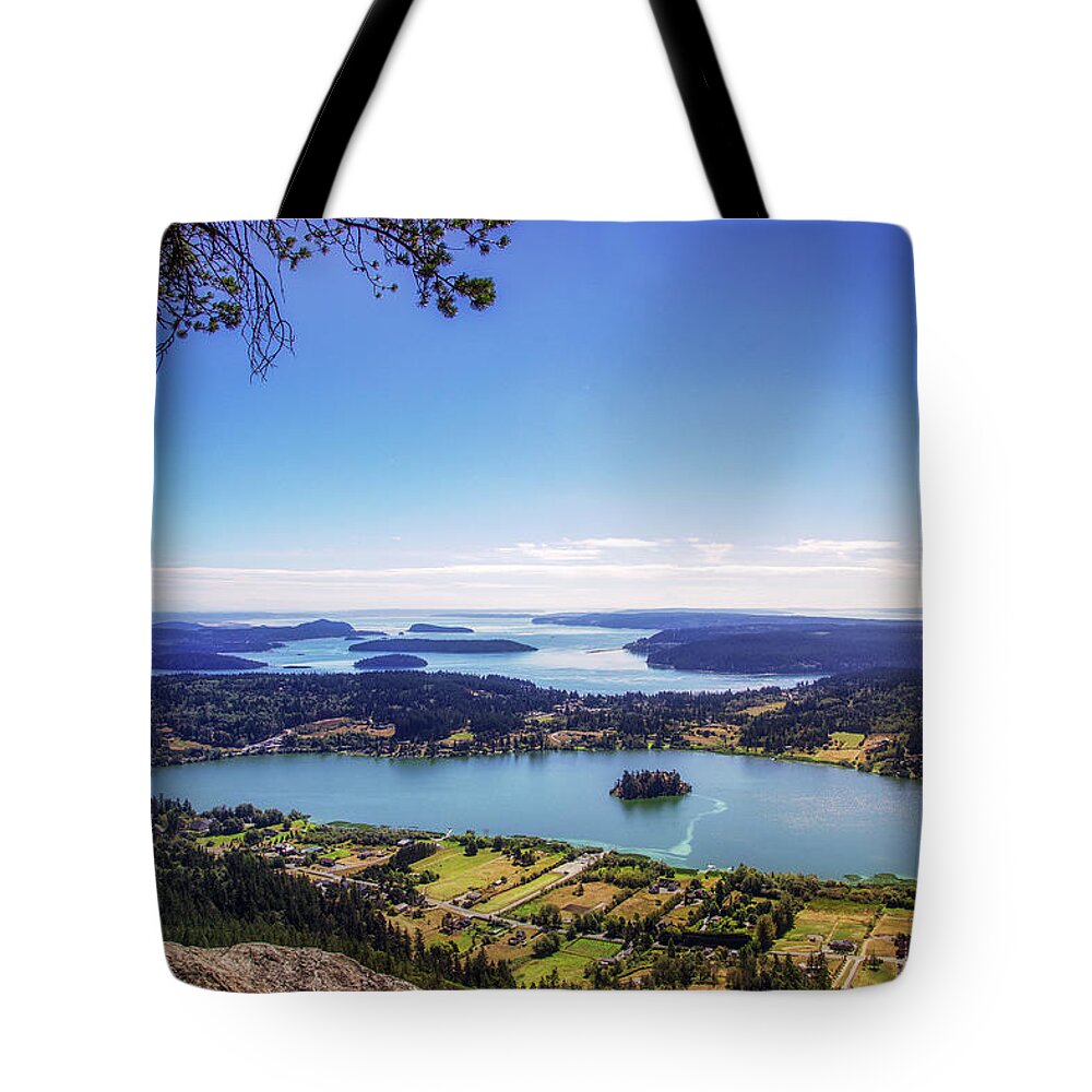 Puget Sound Tote Bag featuring the photograph Puget Sound from Mnt. Erie by Bradley Morris