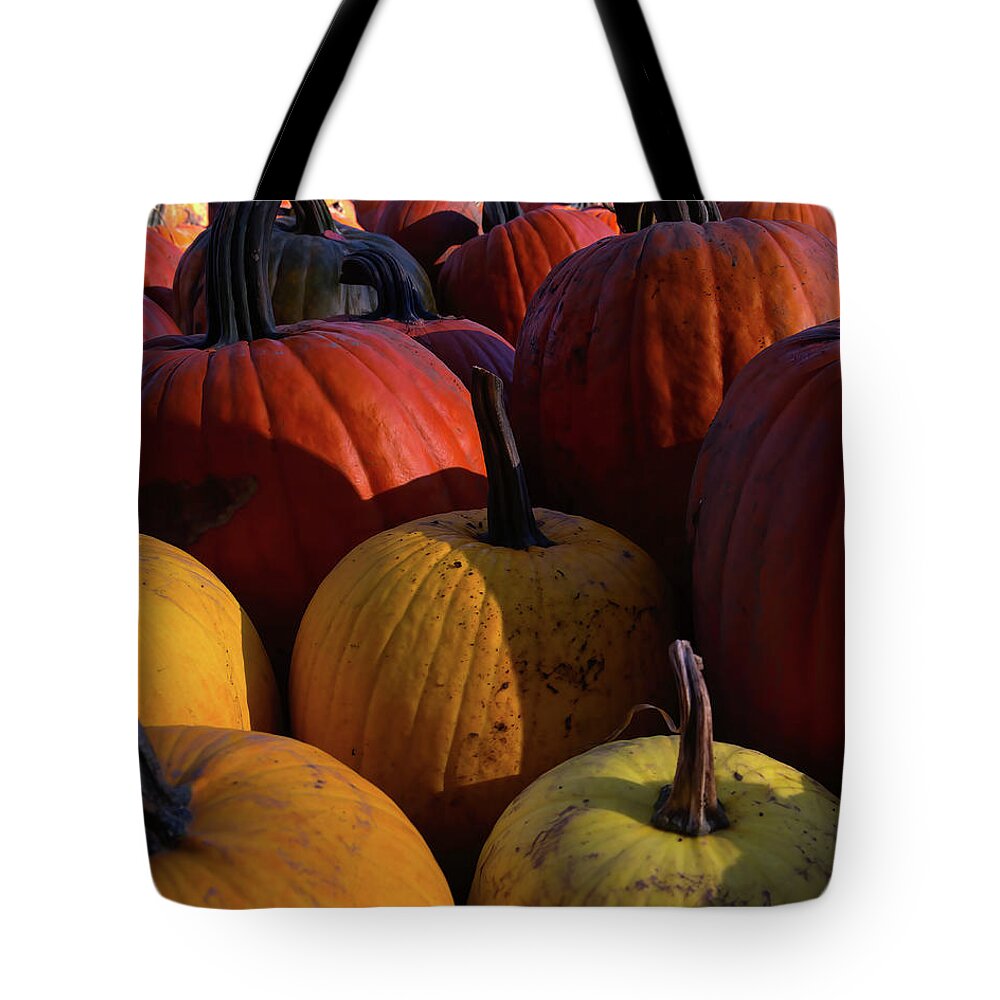 Pumpkin Tote Bag featuring the photograph Pumpkins by Flinn Hackett